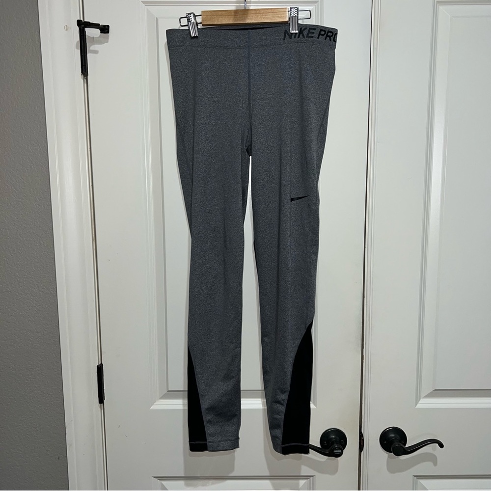 Nike Pro Gray and Black Womens leggings